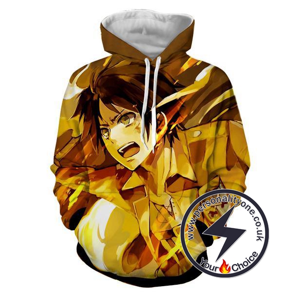 Attack On Titan - Eren Yeager 3D - Attack On Titan Hoodies